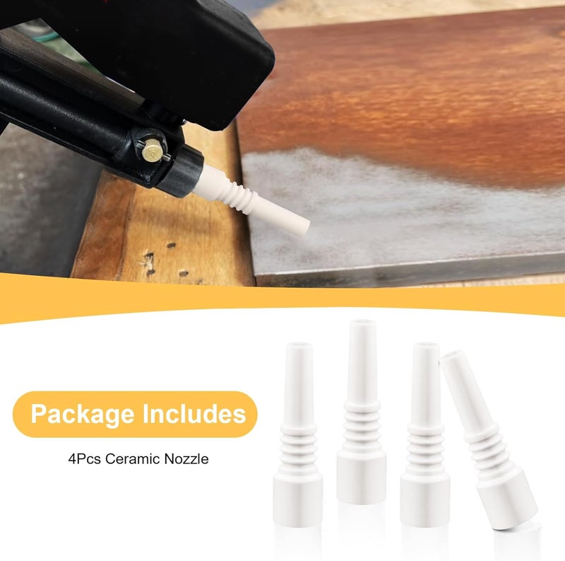 Batator Sand Blaster Ceramic Nozzles Replacement Sandblasting Tips, 10mm Nectar Collector, Ceramic Rust Removal Sandblast Machine Nozzle (4 Pack) - Image 2